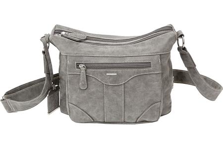 MEDIUM CROSSBODY WITH HOLSTER GRAY SUEDE