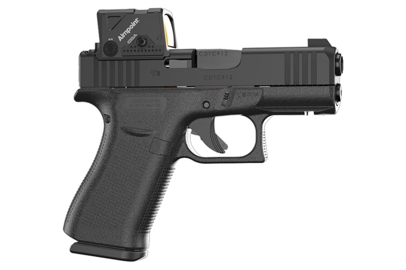 Glock 43X MOS 9mm Pistol with Aimpoint COA 3.5 MOA Red Dot Sight