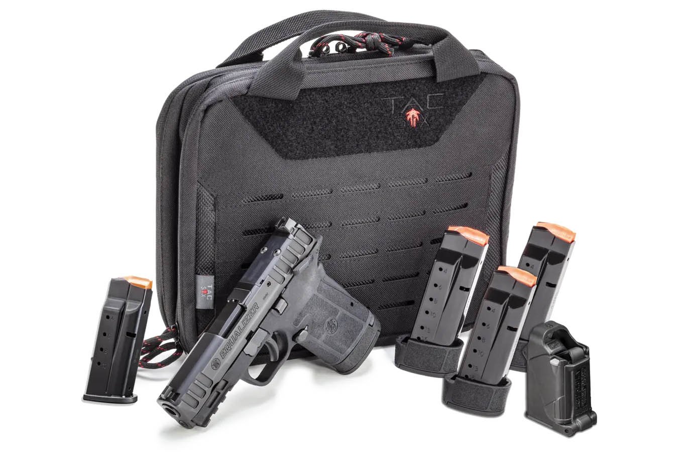 Smith & Wesson Equalizer 9mm Optic Ready Range Bundle with Five Magazines, MagLula Loader and Tac-Six Pistol Case