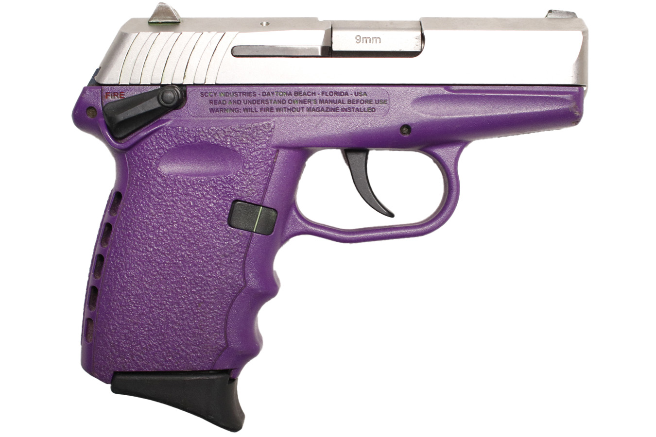 SCCY CPX-1 9mm Police Trade-in Pistol with Purple Grip Frame