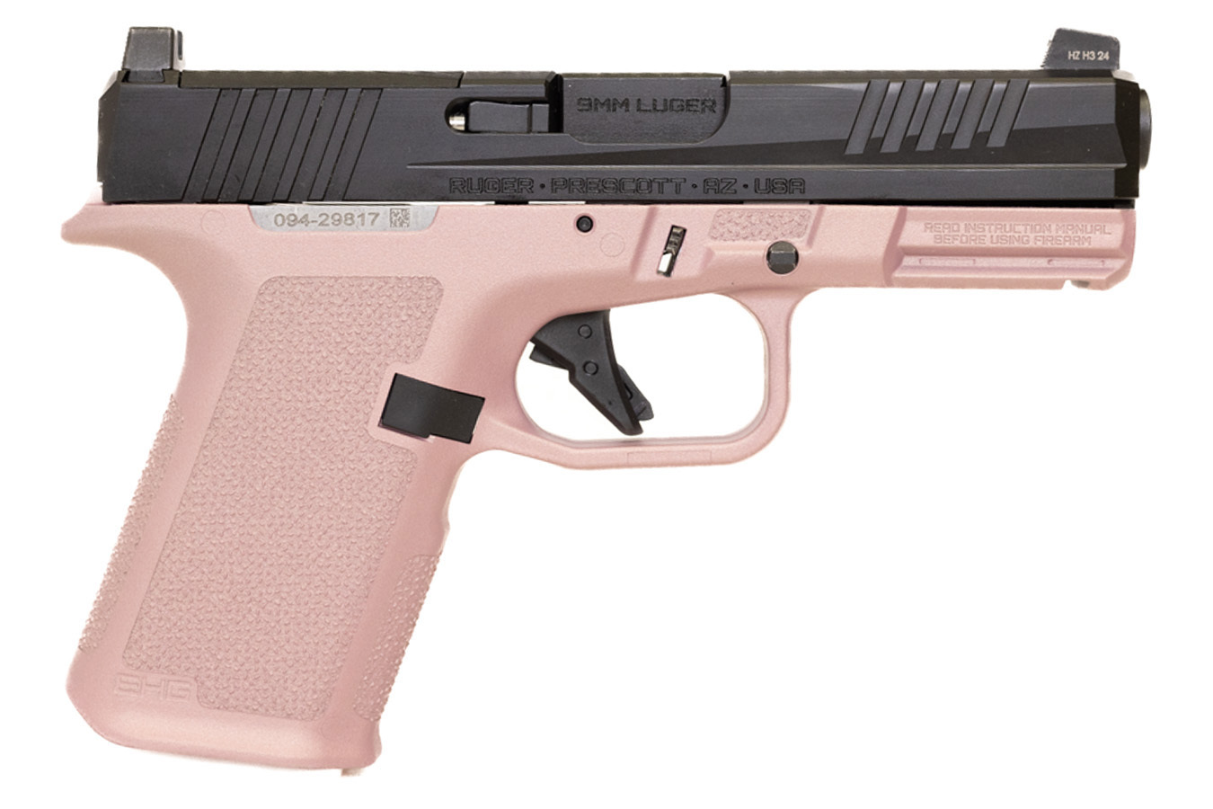 Ruger RXM 9mm Optic Ready 15+1 Striker-Fired Pistol with Pink Champagne Magpul Enhanced Grip