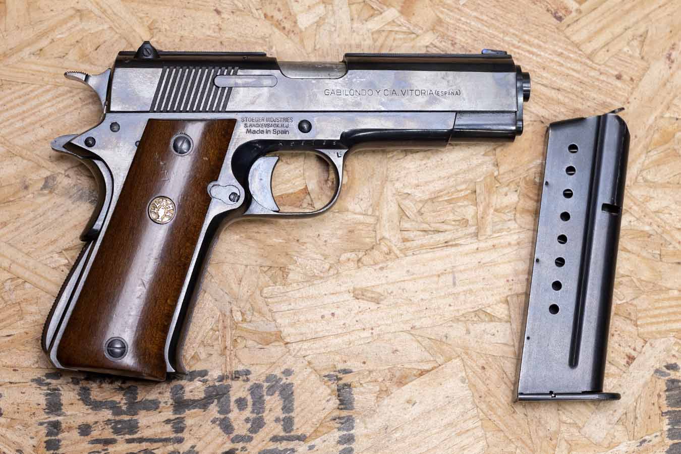 Llama 1911 9mm Police Trade-In Pistol with Wood Grips