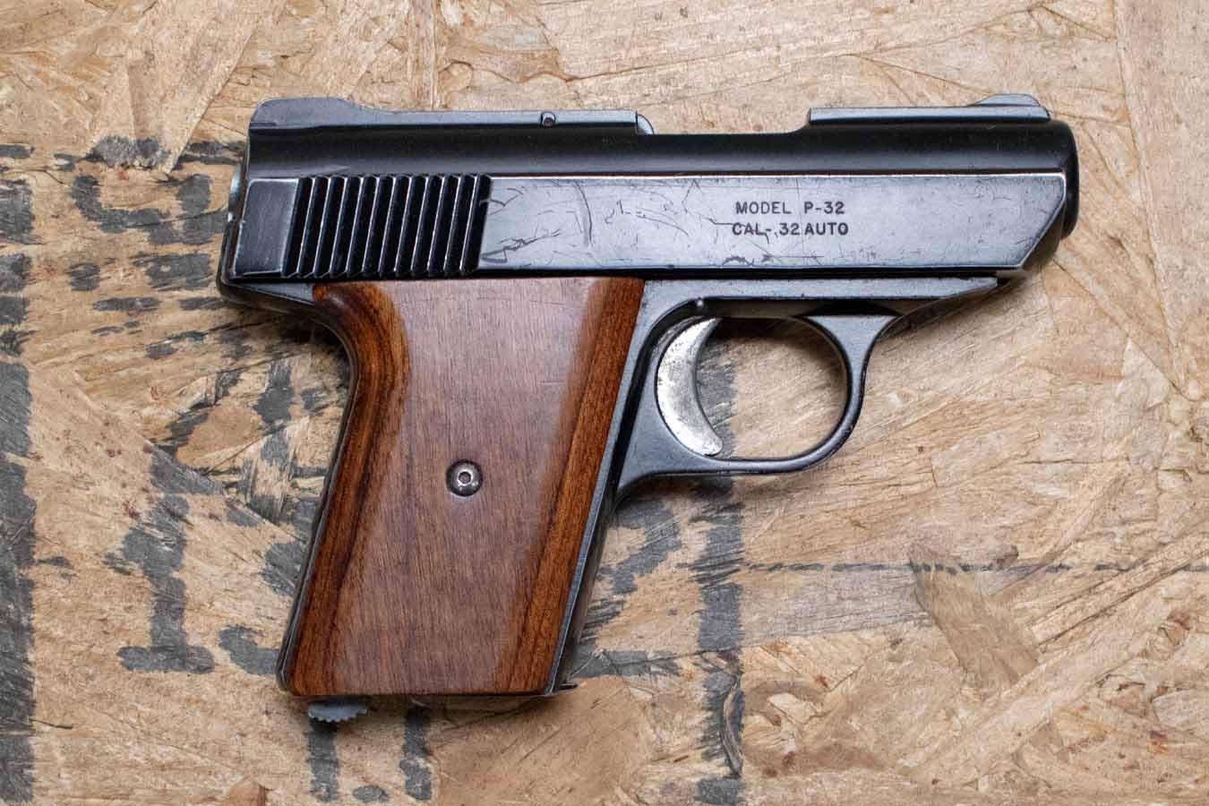 Davis P-32 32ACP Police Trade-In Pistol with Wood Grips