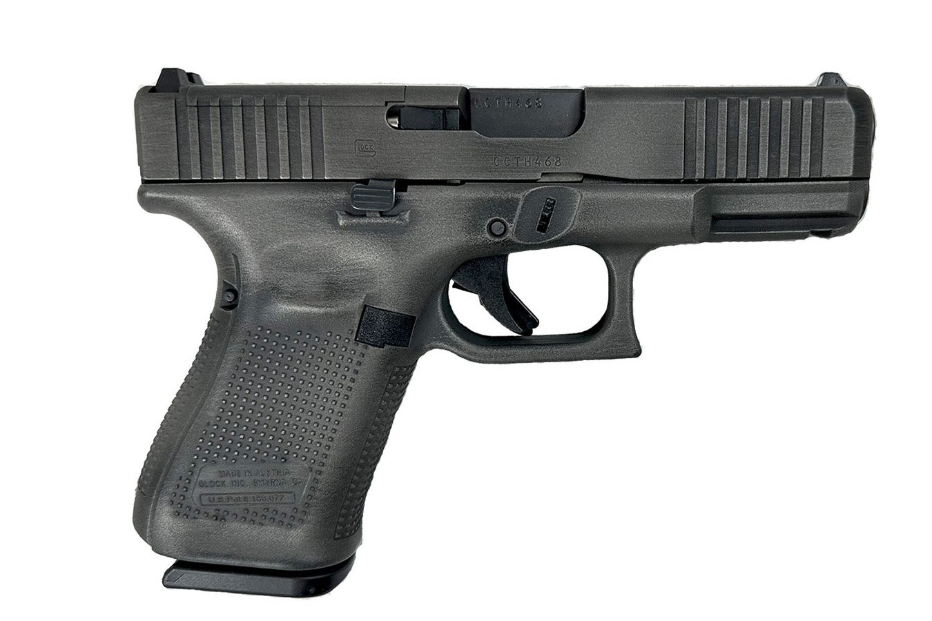 Glock 19 Gen5 MOS 9mm Pistol with Distressed Tungsten Finish