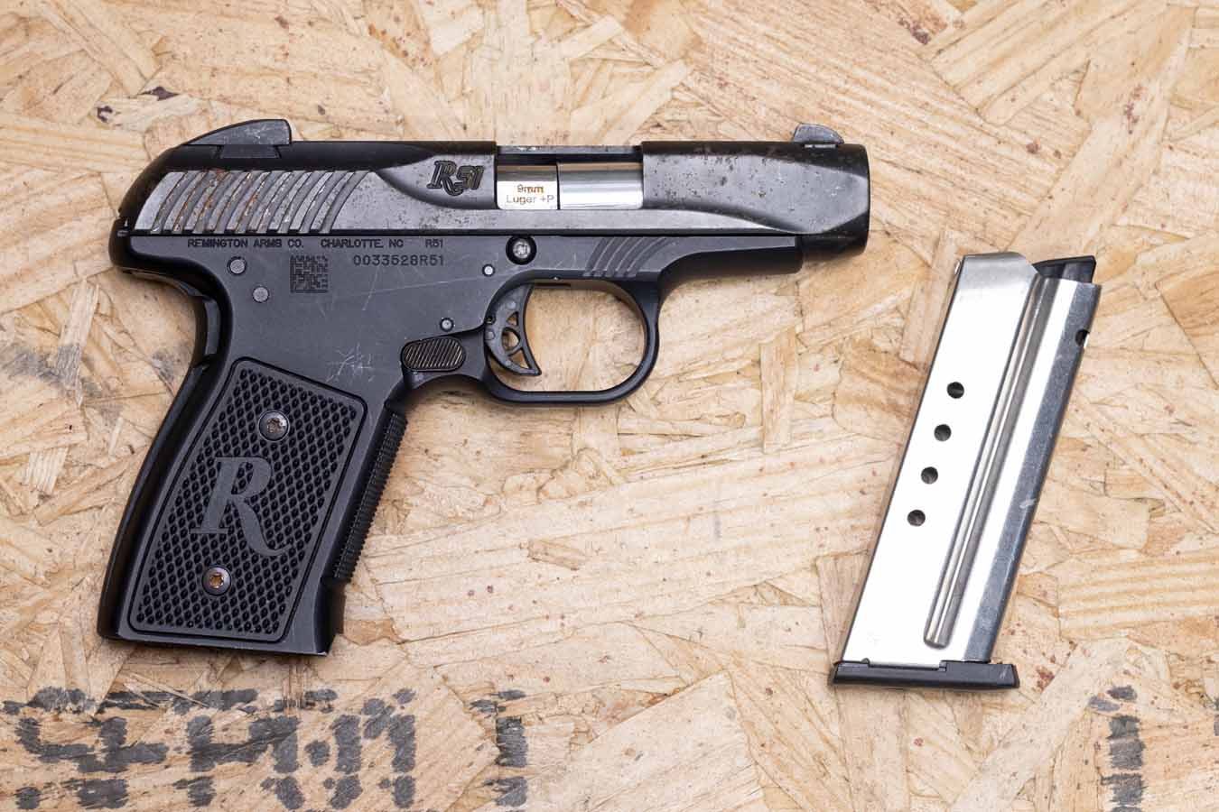 Remington R51 9mm Police Trade-In Pistol with Black Stainless Slide