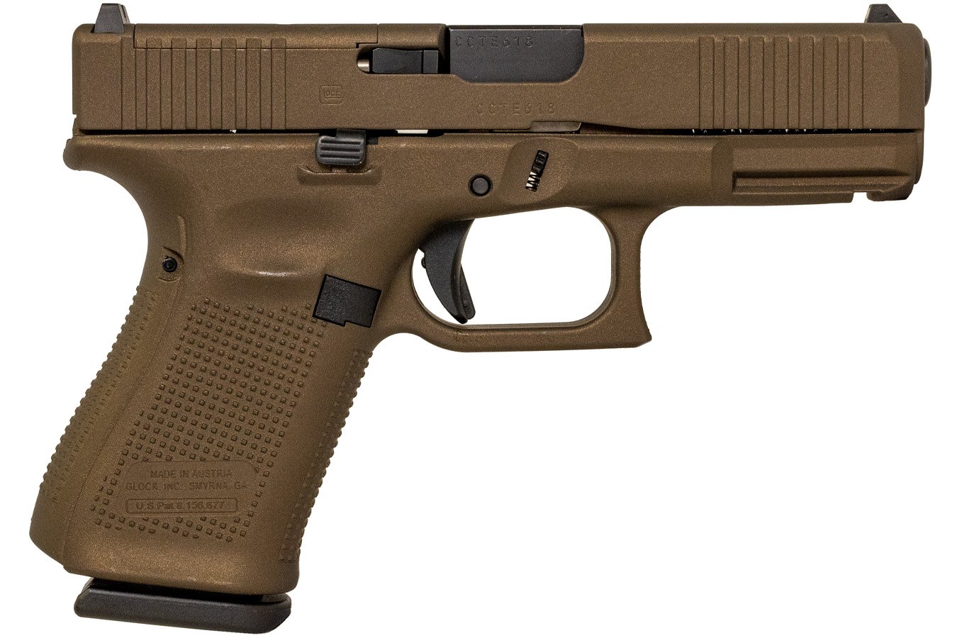 Glock 19 Gen5 MOS 9mm Pistol with Midnight Bronze Finish