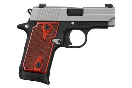 SIG SAUER P238 380 SS SLIDE ROSEWOOD GRIP 1X6 1X7
