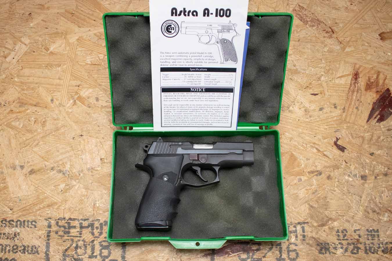 Astra A-100 9mm Police Trade-In Pistol with Hard Plastic Case