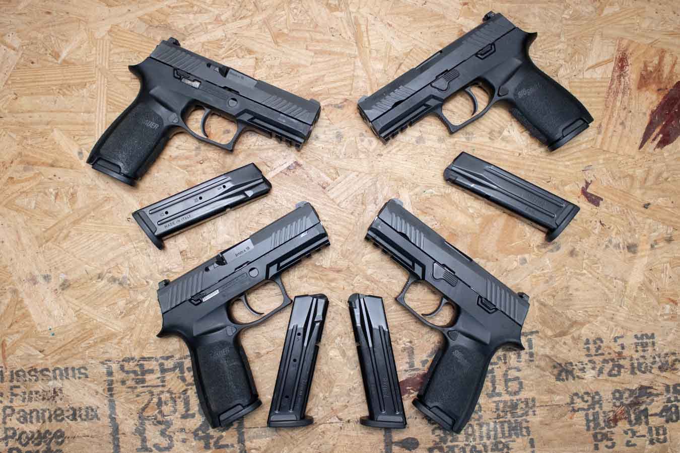 Sig Sauer P320 Carry 9mm Police Trade-In Pistols with Two Magazines (Very Good Condition)