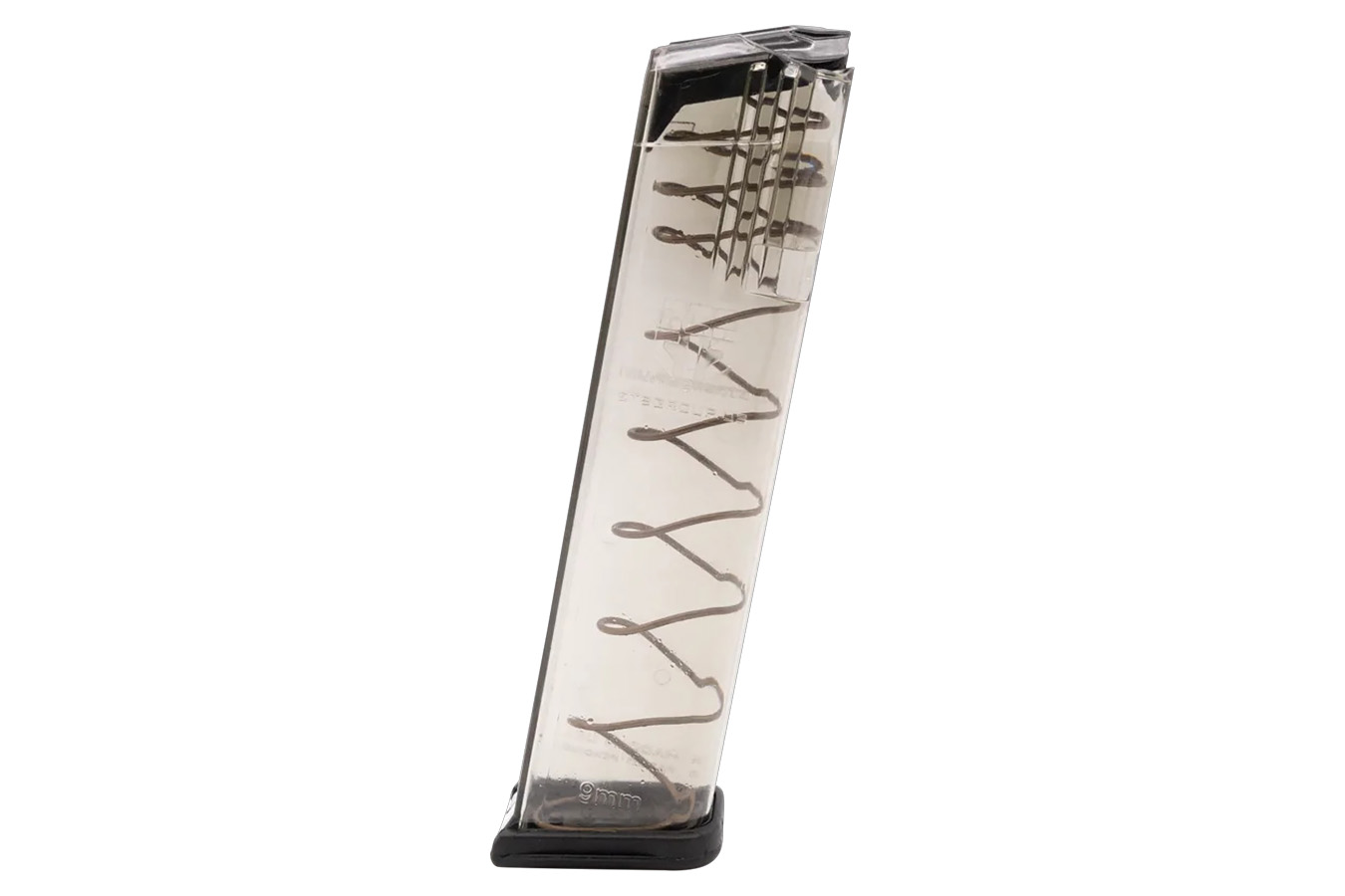 Elite Tactical Systems Glock 17, 18, 19, 26, 34, 45 9mm 22-Round Magazine with Clear Polymer Finish