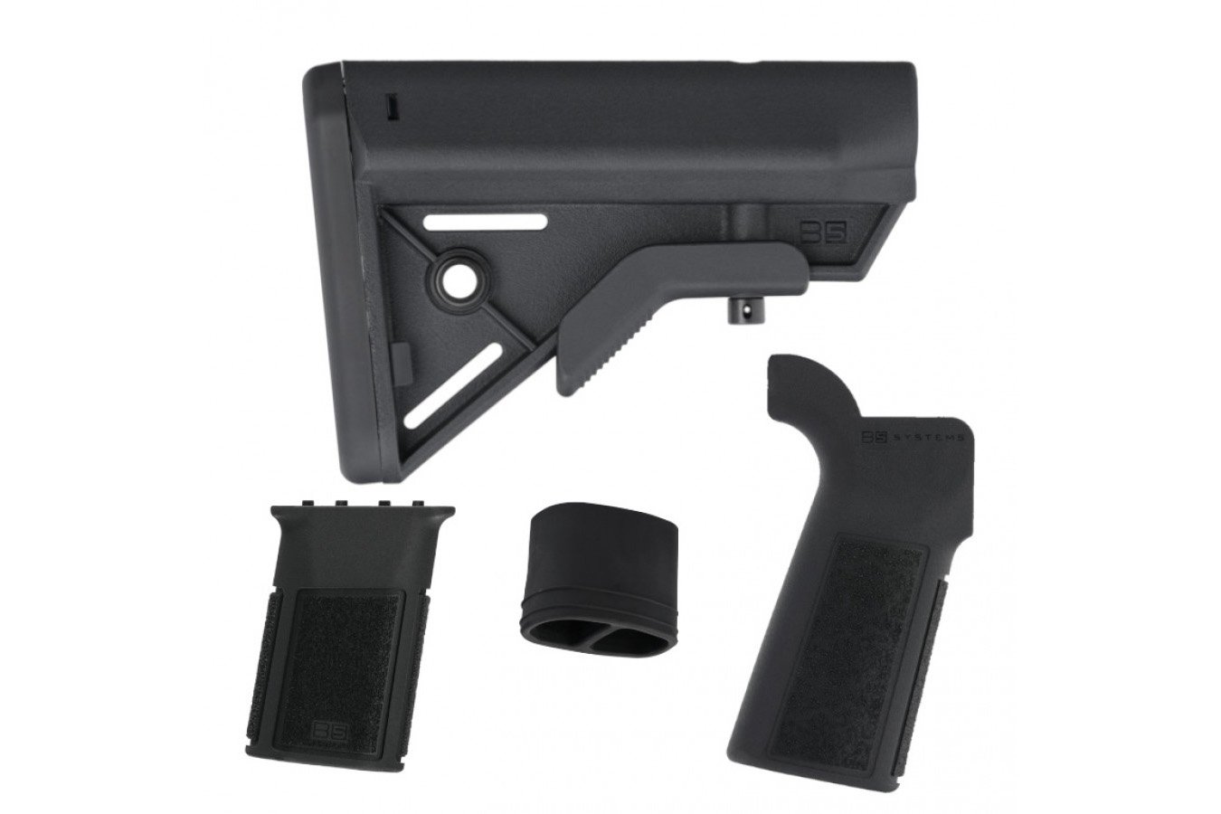 B5 Systems Black Kit with Bravo Stock, Pistol Grip, Vertical Grip, and Grip plug