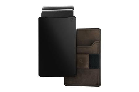 LEATHER WALLET BLACK BROWN