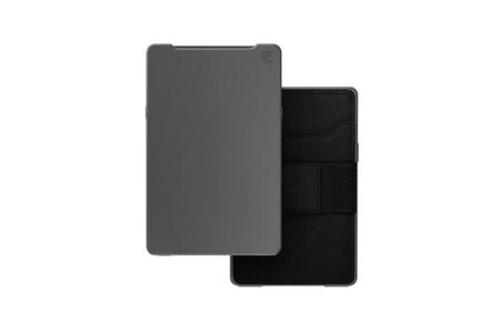 LEATHER WALLET GUN METAL BLACK