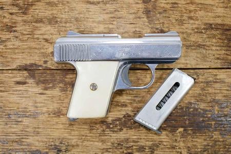 MP-25 25 AUTO POLICE TRADE-IN PISTOL WHITE GRIPS