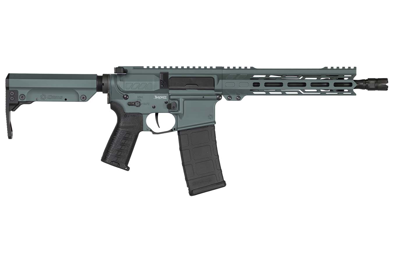 CMMG Banshee Mk4 5.56mm AR Pistol with 10.5 Inch Barrel and Charcoal Green Cerakote Finish