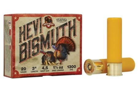 HEVI-BISMUTH TURKEY 20GA 3IN 1-1/4OZ #4  #5 