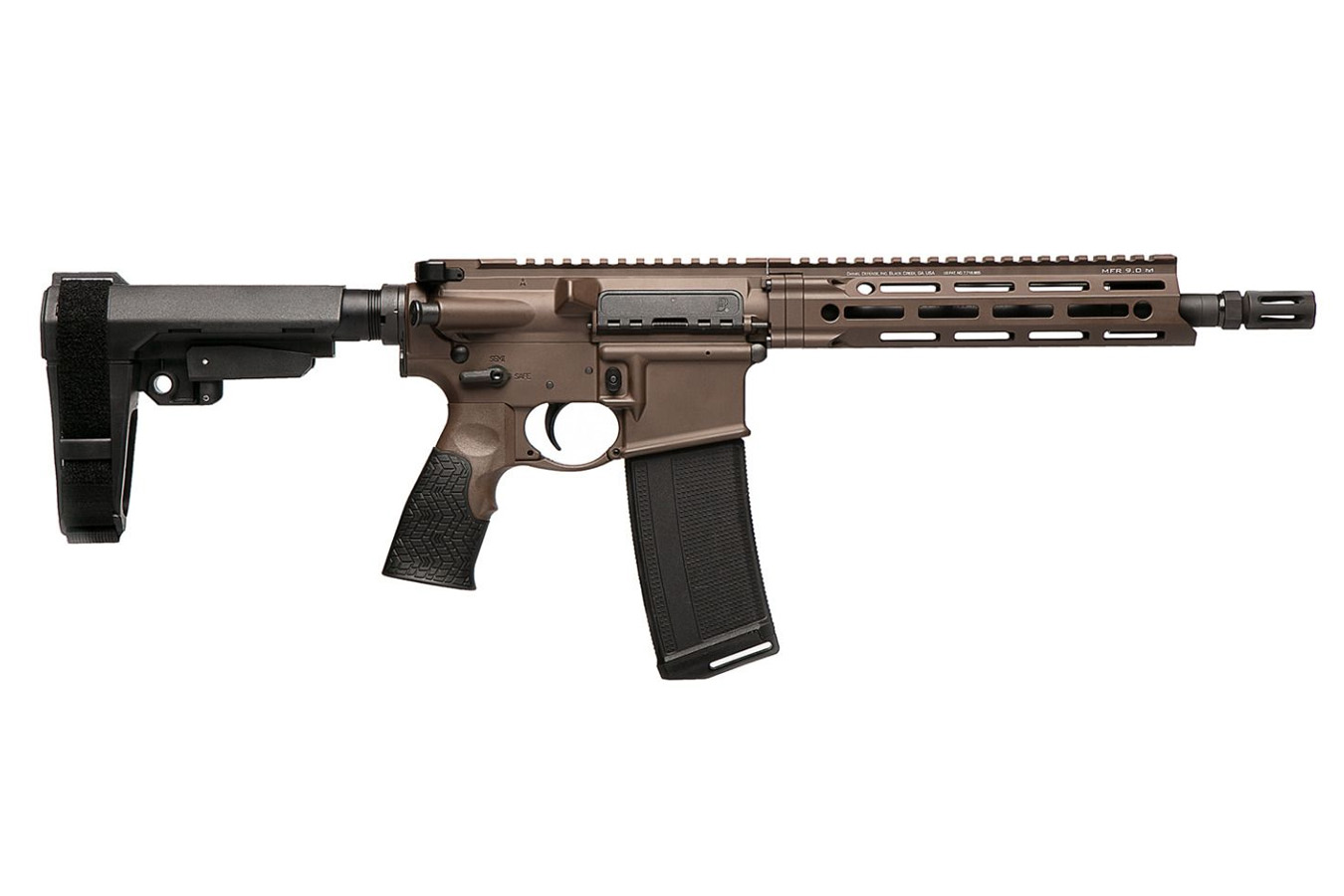 Daniel Defense DDM4 V7 P 5.56mm AR-15 Pistol with Mil Spec Plus Brown Finish and SBA3 Stabilizing Brace