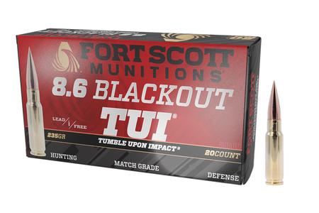 8.6 BLACKOUT 235 GR TUI SOLID COPPER 20 RD 
