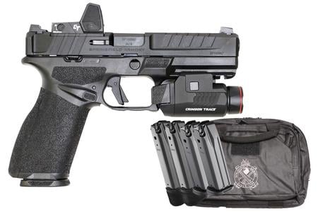 SPRINGFIELD ECHELON U NOTCH 9 MM PISTOL  WITH CTC RED DOT WEAPON LIGHT 5 MAGS RANGE BAG