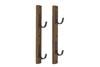 ALLEN COMPANY GUN COLLECTOR 2 PLACE - WOOD WITH METAL HOOKS