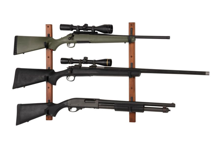 Allen Gun Collector Hardwood 3 Gun Rack - Brown/Black