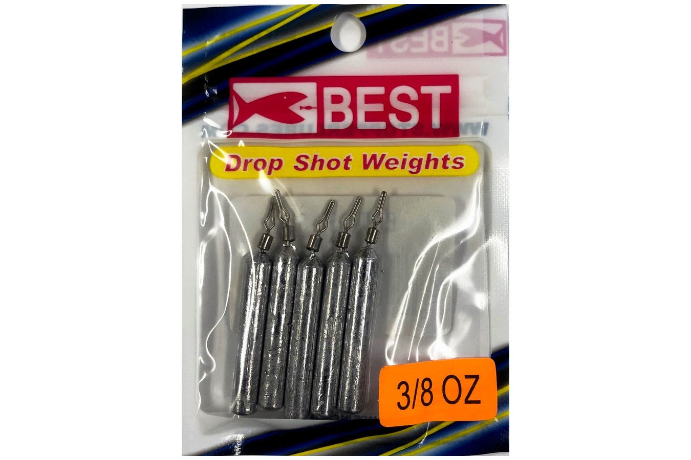 K And E BEST Drop Shot Weight Long 3/8 oz