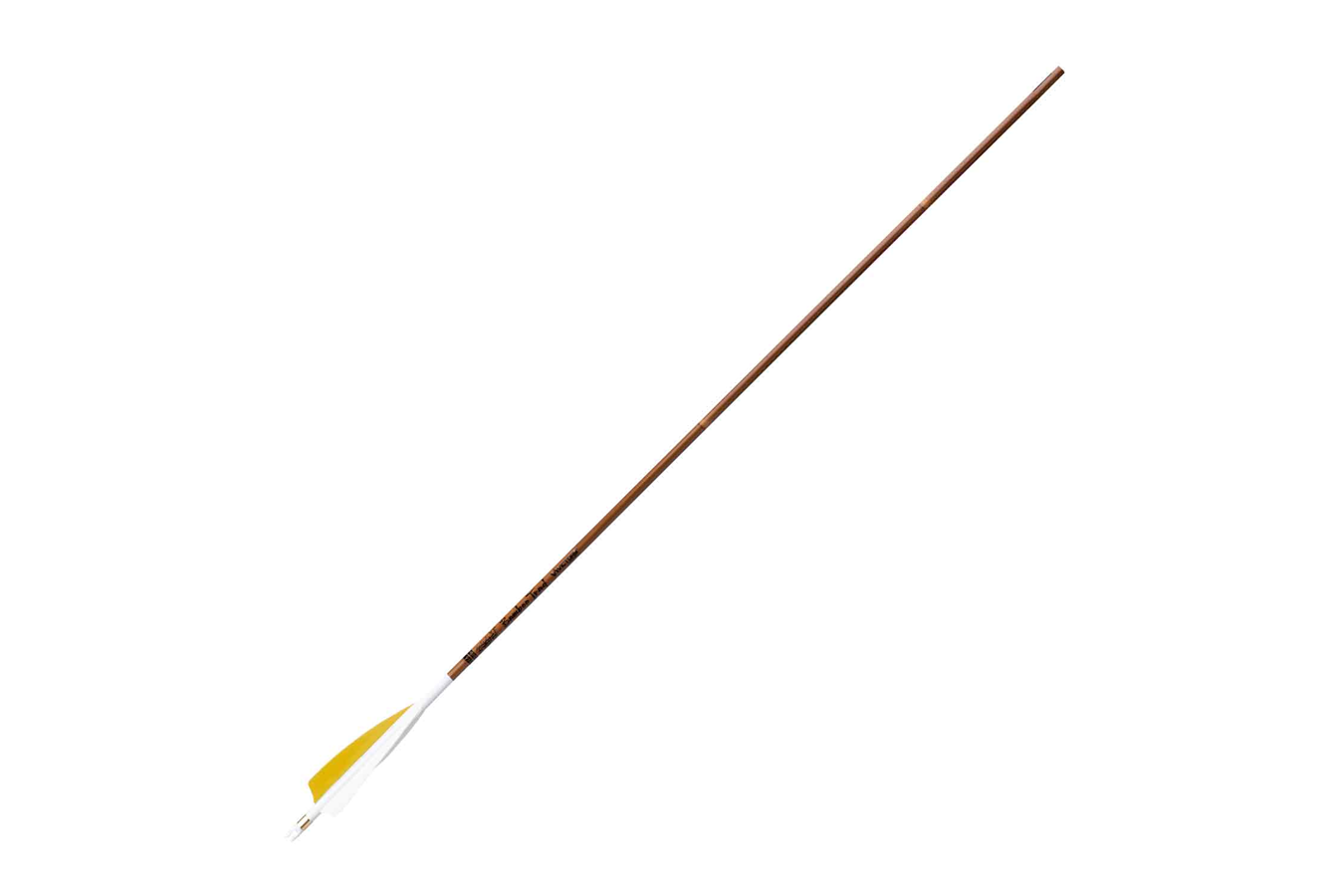 Victory Archery Bamboo Trad 350 Feather Fletched Arrow Single