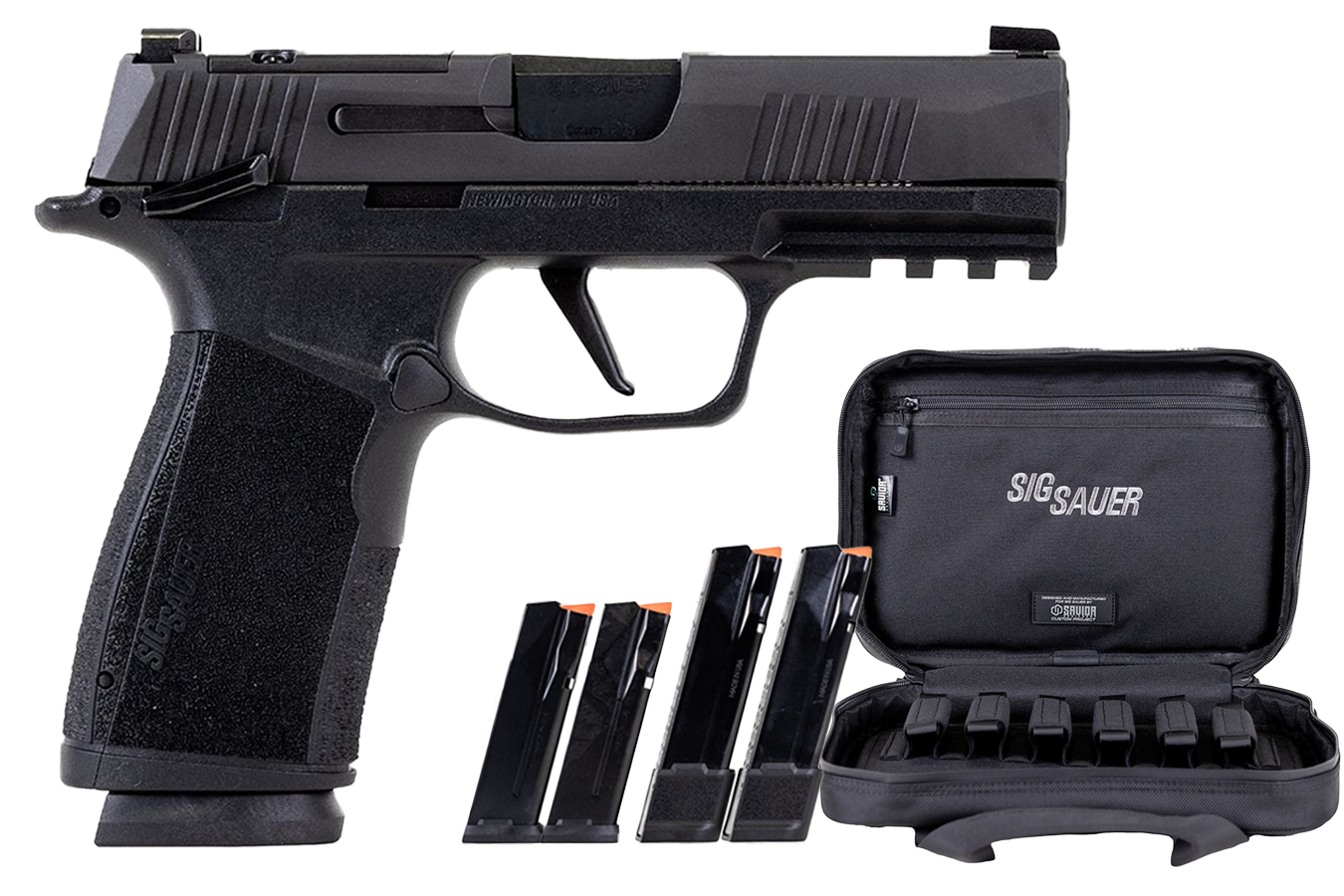 Sig Sauer P365 XMacro 9mm Optic Ready TACPRO Bundle with Five Magazines and Savior Range Bag