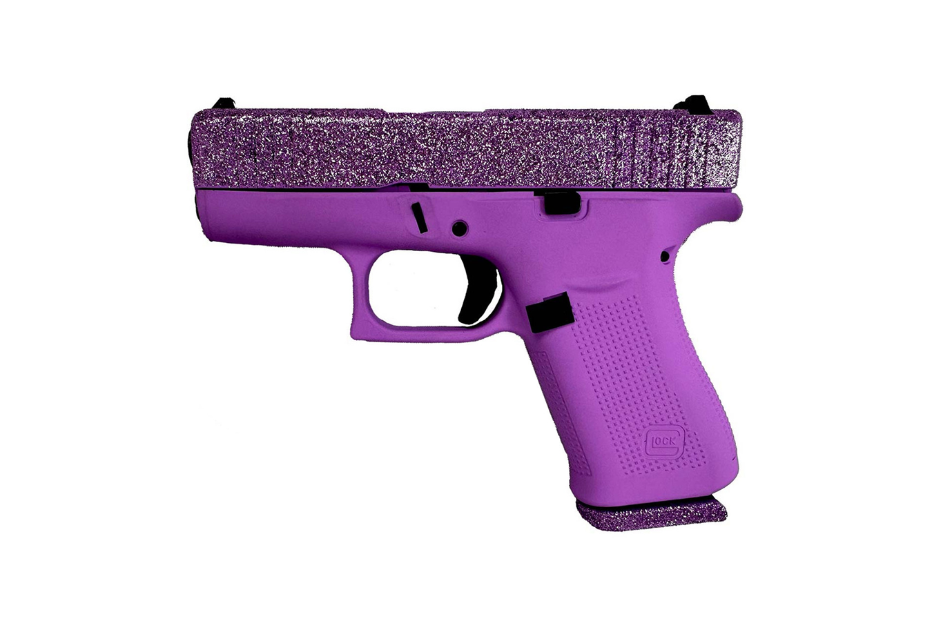 Glock 43X MOS 9mm Optic Ready Semi-Auto Pistol with Lux Purple Glitter Finish