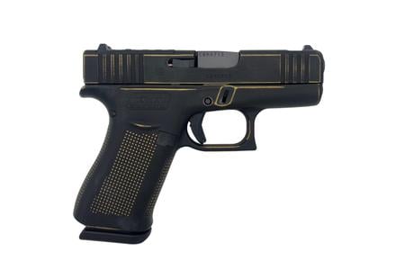 GLOCK 43X MOS 9mm Optic Ready Semi-Auto Pistol with Stinger Black/Gold Finish - GLOCK