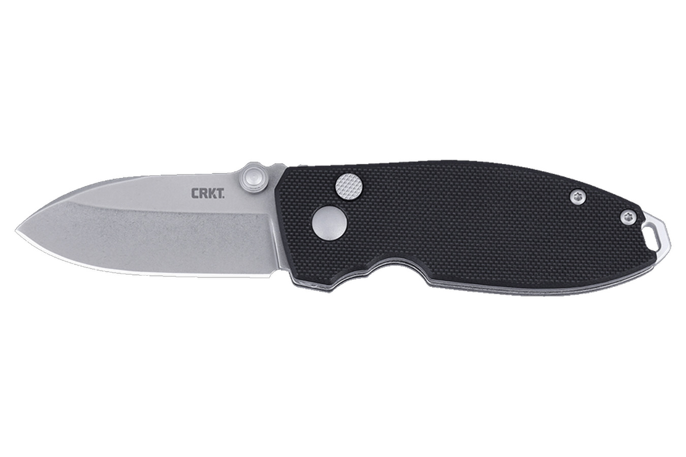 Columbia River Knife Squid Button Lock Folding Knife with Black Handle