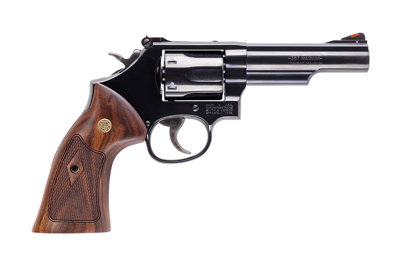 SMITH AND WESSON Model 19 Classic 357 Magnum K-Frame Revolver with Checkered Wood Grip