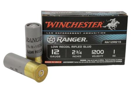 Winchester 12 Gauge 2 3/4 in 1oz Ranger Rifled Slug Low Recoil Trade Ammo 5/Box