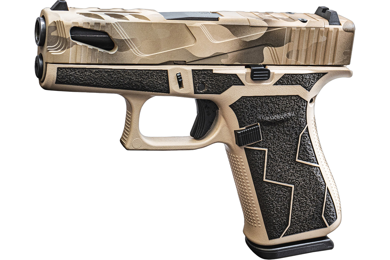 No. 17 Best Selling: GLOCK MODEL 43X MOS SUBCOMPACT 9 MM 3.41 IN BARREL TAN/BLACK BREAKUP PATTERN