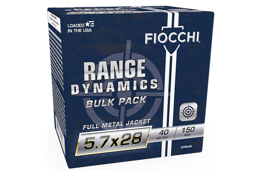 Fiocchi 5.7x28mm 40gr FMJ Range Dynamics 150/Box 