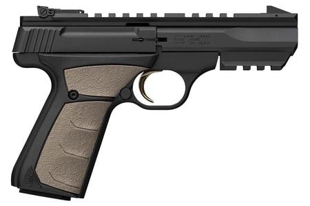 BUCK MARK BLACK LABEL 22 LR 4 IN CONTOUR BARREL FDE RUBBER OVERMOLDING