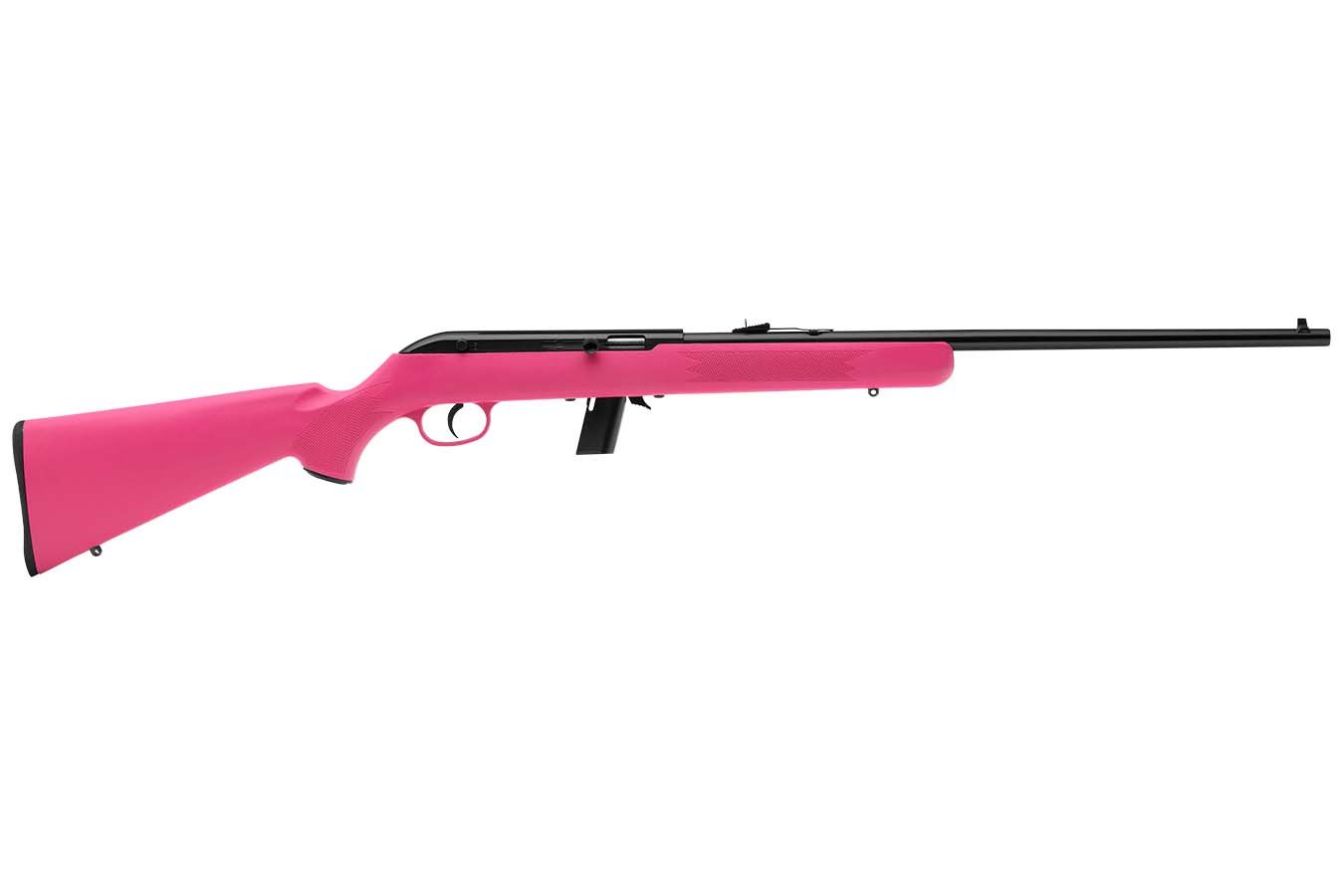 Savage 64 F 22LR Semi-Auto Rimfire Rifle with Pink Synthetic Stock