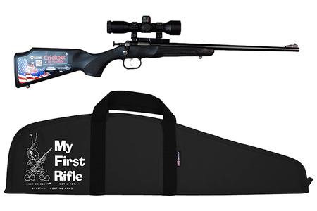 CRICKETT 22LR BL/BLK SCP/CASE BLACK SYNTHETIC STOCK