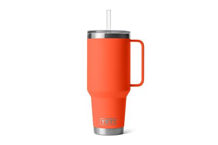 RAMBLER 42 OZ STRAW MUG PAPAYA
