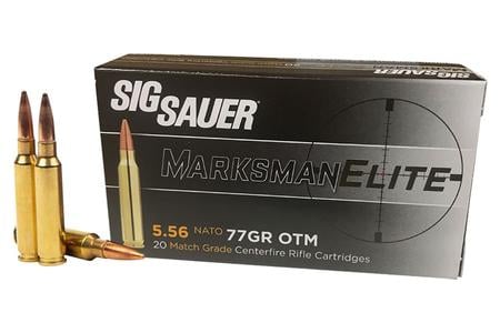 5.56 NATO, 77GR, ELITE MATCH GRADE, OTM, BOX/20