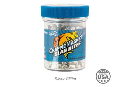 CRAPPIE MAGNET SLAB BITES SILVER GLITTER 
