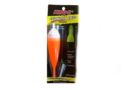 LED LIGHTED BOBBER, MEDIUM,ORANGE/WHITE 