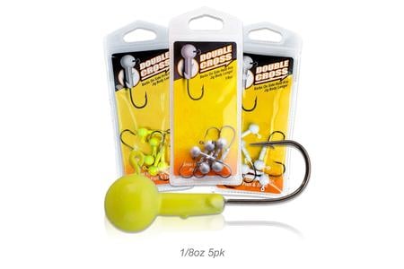CRAPPIE MAGNET DOUBLE CROSS-5PK 1/8 OZ CHARTREUSE 