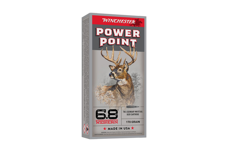 Winchester 6.8 Western 170 Grain Power Point 20/Box