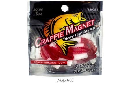 CRAPPIE MAG 15PC BODY WHITE/RED 