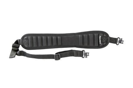 RIBBED RIFLE SLING W/DELUXE LOCKING SWIVELS BLACK