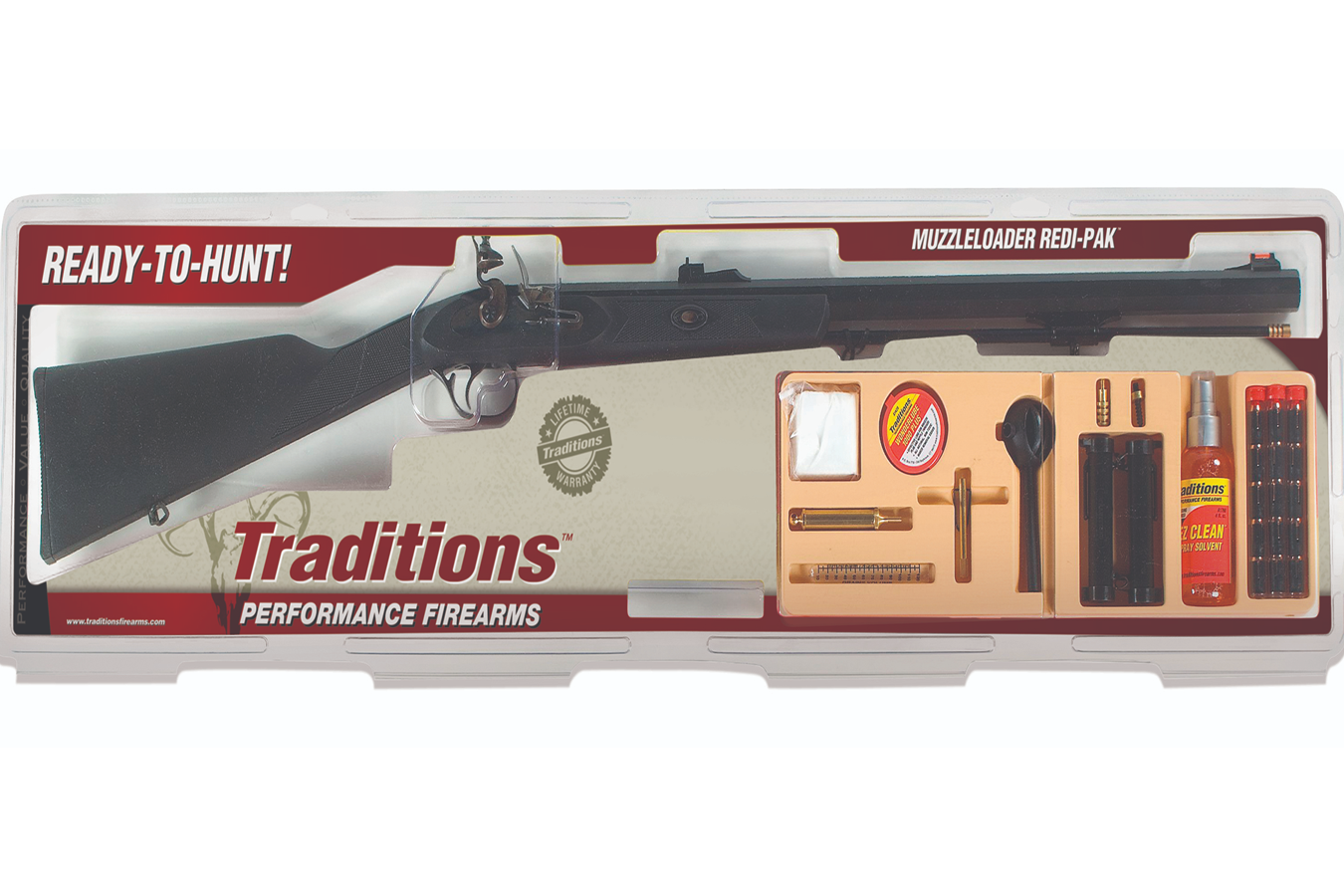 Traditions Red-Pak PA Pellet Ultralight 50 cal Black Kit