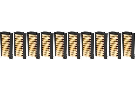 STRIPPER CLIP 10 RD BLACK POLYMER 10 PACK