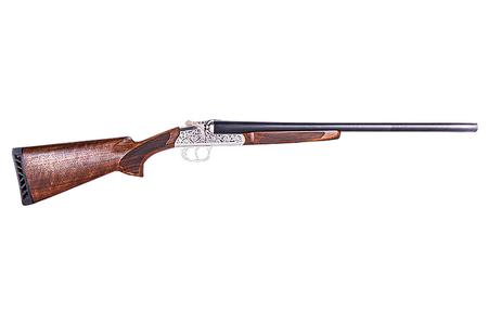 ROAD AGENT PRIME 12 GAUGE SIDE BY SIDE 26 IN BARREL SILVER ENGRAVED RECEIVER
