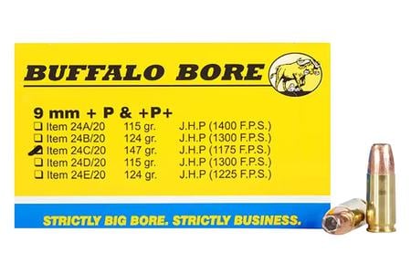 BBA 24C/20    9MM +P+     147 JHP            20/12
